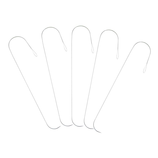 5 Piezas Agujas para Abalorios mayimx Ojo Grande Aguja de Acero Inoxidable 14cm Agujas para abalorios curvadas