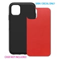 thumbnail image 2 of DistinctInk Custom SKIN / DECAL compatible with OtterBox Symmetry for iPhone 11 Pro (5.8" Screen) - Red Faux Leather Print Design - Printed Faux Leather Image, 2 of 5