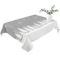 thumbnail image 2 of Grey Christmas Table Cloth Waterproof Tablecloths, Vintage Farmhouse Pine Tree Snowflakes Tablecloth Dining Table Cover for Kitchen Party Tabletop Outdoor, Rectangle Tablecloth 52x70 Inch, 2 of 9