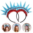 thumbnail image 3 of 2 piezas de tocado de estatua de corona, accesorios creativos para el cabello, accesorios para el cabello de fiesta para el Día de la Independencia, 3 of 7