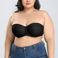 thumbnail image 5 of GILIGEGE Strapless Push Up Bras for Women Bandeau Bra Padded Strapless Bralette Bra Seamless Tube Top Stretchy Casual Crop Top Going Out Summer Tank Basic Short Shirt Solid Color Lace Bra Black 40G, 5 of 5