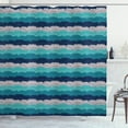 thumbnail image 1 of Ambesonne Wave Shower Curtain, Ornamental Waves in Blue Tones, 69"Wx75"L, Multicolor, 1 of 3