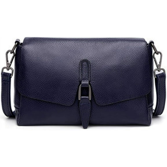 Women's Genuine Leather Crossbody Bag Fashion Shoulder Handbag Small Square Purse Satchel With Two Detachable Straps