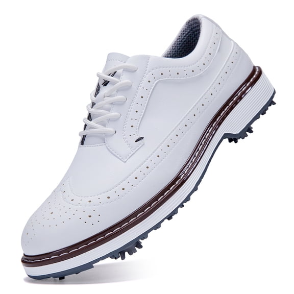 LASUDRAA Classic Mens Golf Shoes Durable Outdoor Golf Trainers for Golf Course Performance and Casual Wear