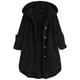 thumbnail image 1 of Abrigo de invierno para mujer, chaqueta de polar de peluche larga y cálida de gran tamaño, suéter elegante e informal de polar Sherpa con botones y capucha, chaqueta de transición térmica, 1 of 3