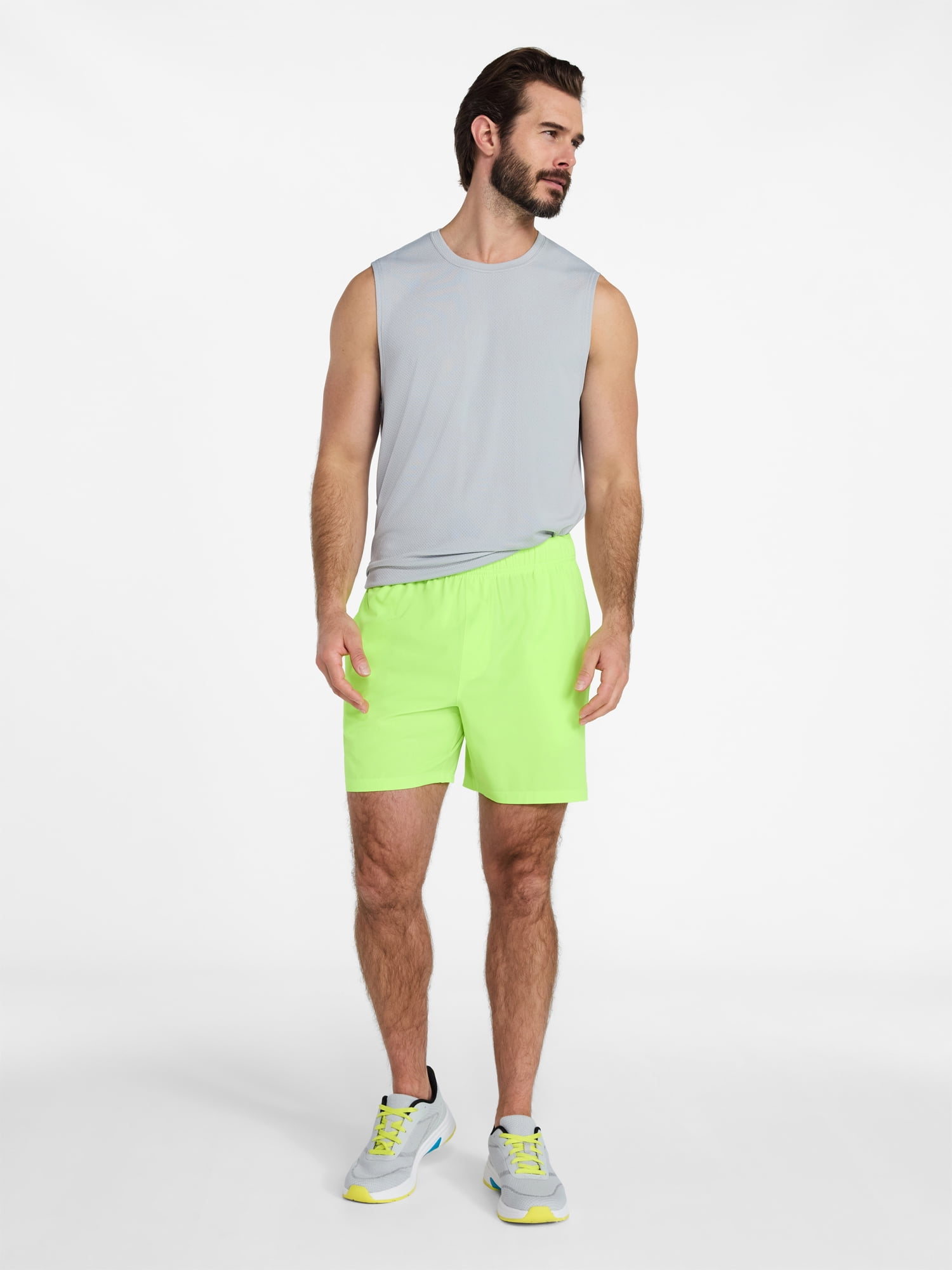 Athletic Works Men's and Big Men's Woven Running Shorts, 6" and 8" Inseams, Sizes XS-5XL