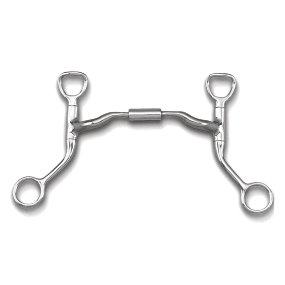 Myler MB 04 Comfort Snaffle Horse Bit - 5-Inch Mouth, Sweet Iron, Copper Inlay, HBT Shank