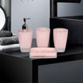 thumbnail image 3 of Set de accesorios de baño Strade Fareast Limited 4 piezas Rosa dispensador de loción y soporte para cepillo de dientes, 3 of 7