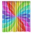 thumbnail image 1 of Cortina de ducha Impermeable ABPHQTO Colorido Halo Flor Brillante Arte Abstracto 160x180 cm, 1 of 2