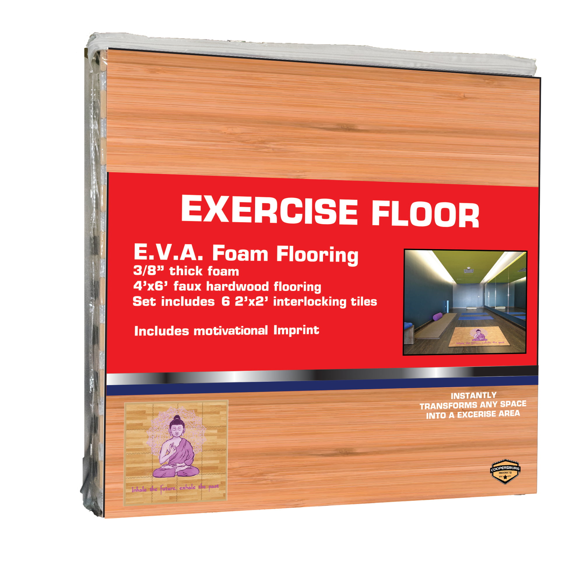 Faux Hardwood Exercise Mat, Faux Hardwood Floor Mat