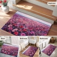 thumbnail image 6 of Spring Red Flowers Area&nbsp;Rug 2x3ft Pastoral Oil Painting Texture Non-Slip&nbsp;Washable Square&nbsp;Rugs Soft Felt Indoor Floor Mat for Bedroom Kitchen Living Room Bathroom, 6 of 9