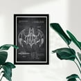 thumbnail image 2 of Wynwood Studio Movies and TV Framed Wall Art Prints 'Aerial bat Toy 1991 Chalkboard' Action Movies Home Décor - Black, White, 13" x 19", 2 of 4