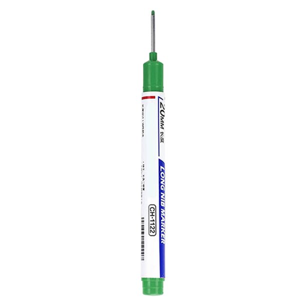 Xihbxyly Marcador Multicolor de Secado Rápido a Base de Aceite, Punta Larga para Agujeros Profundos, Tinta Resistente Al Agua y Duradera, Ideal para Carpintería, Construcción y Bricolaje. Solución Ve