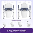 thumbnail image 4 of KEKOY Toilet Seat Riser for Seniors, Raised Toilet Seat with Handles, FSA HSA Eligible 400lb Elevated Toilet Risers, Tool-Free Assembly with Adjustable Height & Width, 4 of 10