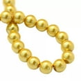 thumbnail image 4 of U8MO 105pcs/Strd 8~9mm Baking Painted Pearlized Glass Pearl Round Beads Loose Spacer-Gold*3, 4 of 4