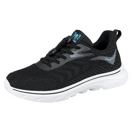 Sngxgn Mens Running Tennis Shoes Slip on Walking Fashion Athletic Sneakers Work Gym Shoes Comfort Lightweight Mesh Soft Sole(Black 10)