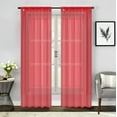thumbnail image 1 of Empire 2 Piece Sheer Voile Window Curtains Drapes Set 84" Long Rod Pocket, 1 of 1