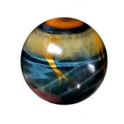 Natural Blue Tiger's Eye Jasper Quartz Sphere Crystal Rock Healing Ball G7C7