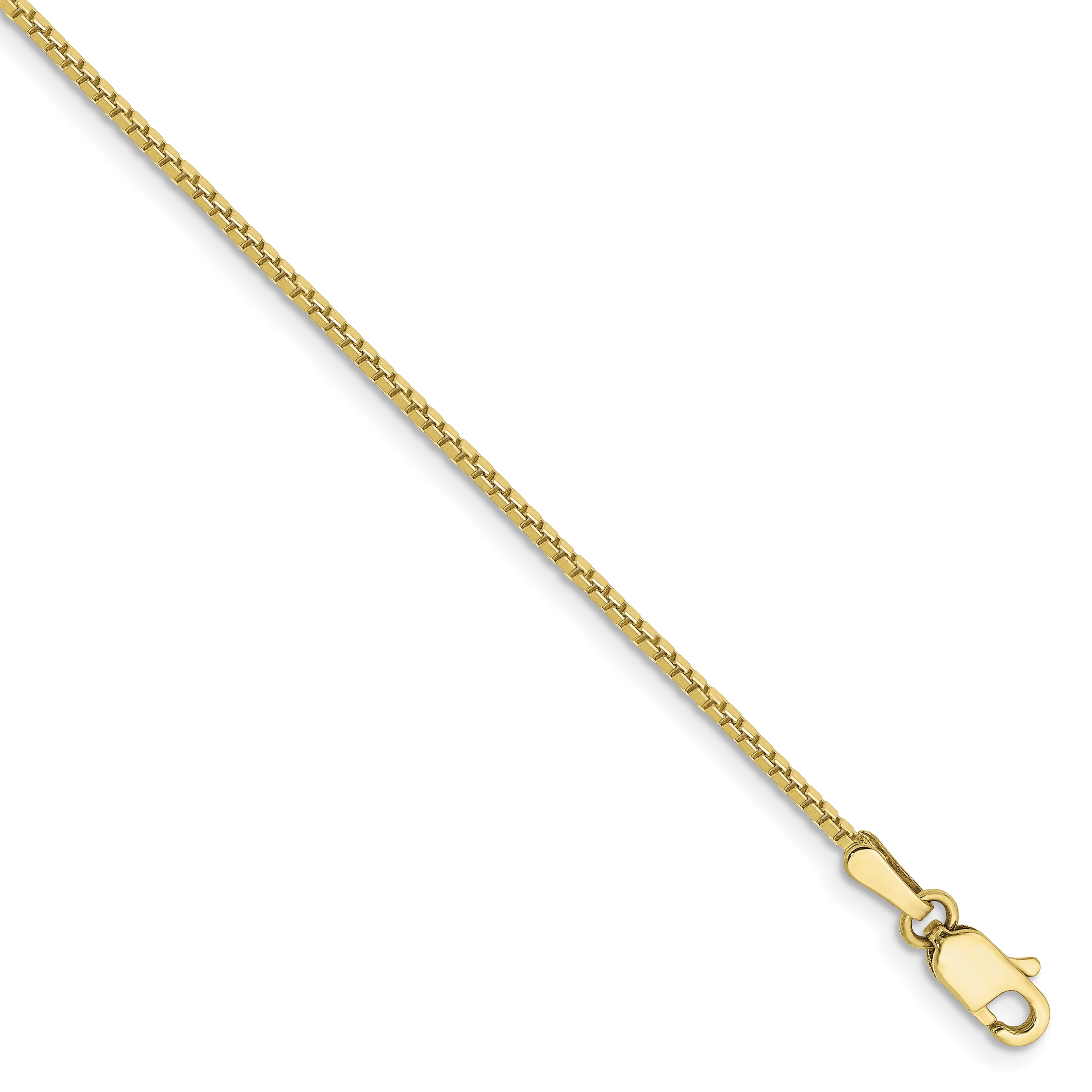 Jewelry Chain Anklets 10k 1.10mm Box Chain
