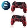 Insten 2x Camouflage Navy Red Skin Case Cover for Sony PlayStation 4 PS4