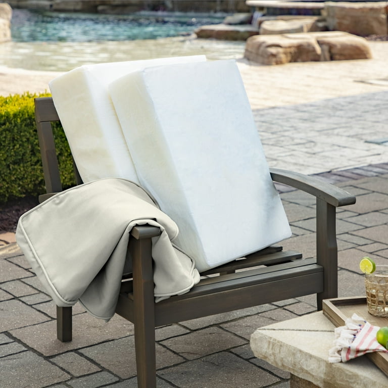 Arden Selections ProFoam Acrylic Outdoor Deep Seat Cushion Set 24x24x6 Inch Cream Walmart