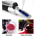 thumbnail image 2 of Refractómetro de vino para la fabricación de vino de pasas, refractómetro de vino Brix para medir el contenido de azúcar en el jugo de pasas original y preparar el grado de alcohol del vino, doble, 2 of 8