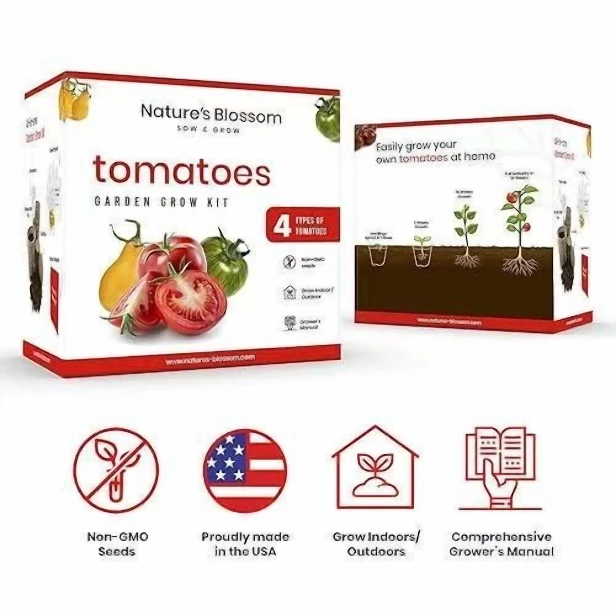 PURELY- Tomato Garden Kit – 4 Seed Types, Pots & Markers