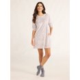 thumbnail image 5 of Joyspun Women's Velour Sleepshirt with Fuzzy Socks Set, 2-Piece, Sizes XS-3X, 5 of 7