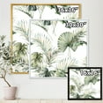 thumbnail image 4 of Monstera and Coconut Leaves With Tropical Pattern 36 in x 36 in Framed Painting Canvas Art Print, by Designart, 4 of 5