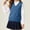 Blue, variant on Unisex Boys Girls Preppy Knit Sweater Vest Sleeveless V-Neck Solid Color Tops Kids Trendy Soft Casual Comfy Outfits Army Green 9-10 Years