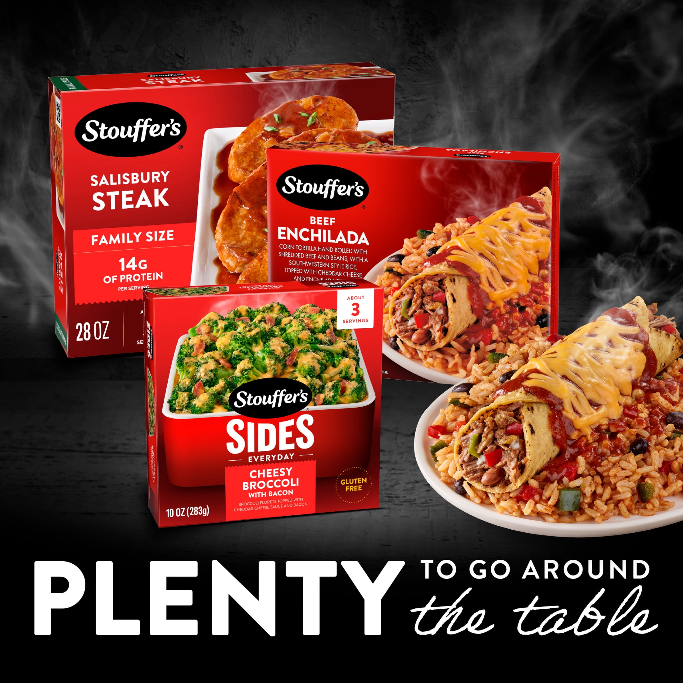 Stouffer's Beef Enchilada Frozen Meals, Single Serve, Gluten Free Frozen Enchilada 10 oz