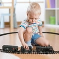 thumbnail image 7 of Metal Alloy Model Train Set, Electric Train Toys with Steam Locomotive, Realistic Train Sound, Lights and Smoke Train Set, 7 of 7