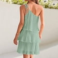 thumbnail image 4 of IROINNID Dress for Women 2023 Formal Evening Night Dress Strap Lace Up Shoulder Leakage Multi Layered Dress Peplum Dress,Mint Green, 4 of 7