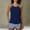 *Dark Blue, variant on ClodeEU Women's Hawaiian Print Tankini Set with Built in Pads and Pockets ,TwoPiece Swimwear with Swim Shorts Army Green,Womens Plus M