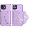 thumbnail image 7 of Allytech iPhone 11 Wallet Case with Hand Wrist, PU Leather RFID Blocking Cards Slots Shockproof Stand Feature Bumper Magnetic Closure Slim Shell Phone Case for Apple iPhone 11, Purple, 7 of 7