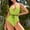 Green, variant on UTSJKR Women's Ruched High Waist One Piece Swimsuit Tummy Control Bathing Suit Adjustable Strap Bathing Suit Orange S