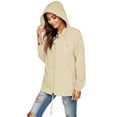 thumbnail image 4 of WILLBEST Casual Outfits for Women Womens Hoodie Lightweight Rain Coat Solid Pockets Zipper Jacket Workout Outdoor Windproof Windbreaker Jacket, 4 of 9