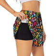 thumbnail image 3 of Lsque Underwater Diving Animals Printed Women's Running Shorts with Liner Pockets,Elastic Quick Dry Workout Athletic Gym Yoga Shorts,Womens High Waist Shorts-, 3 of 9