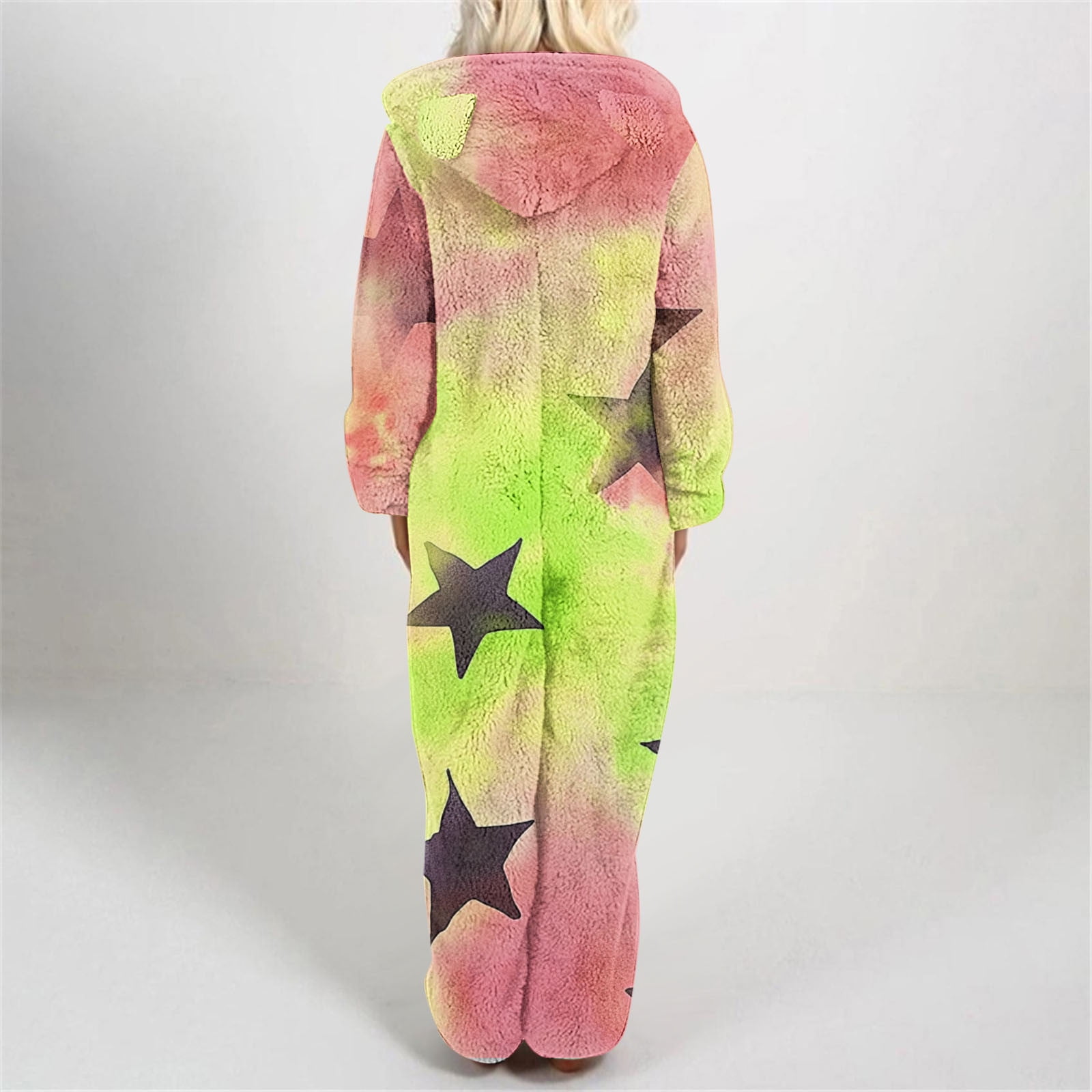 Aofany Girls Onesies Pajamas Fleece Zip Up Jumpsuits Fuzzy Sherpa One Piece Loungewear Sleepwear Kids Hooded Rompers Costume Winter Clothes for 5-15 Years