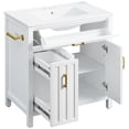 thumbnail image 7 of IRONCK 30 Inch Bathroom Vanity with Ceramic Sink, Freestanding Bathroom Cabinet with Storage Drawers and Adjustable Shelf, White, 7 of 7