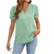 thumbnail image 4 of Blusa de manga corta con cuello en V informal de verano para mujer a la moda OAVQHLG3B Store  lin121212, 4 of 4
