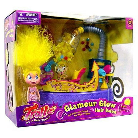 Trollz Glow Hair Salon Topaz Figure Set