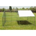 thumbnail image 4 of Walsport Large Chicken Run 10x10 ft Walk in Coop for Poultry Dog Rabbit Hen Cage Pen Metal Door, 4 of 8