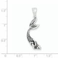 thumbnail image 2 of Sterling Silver Antiqued Mermaid Pendant (35 X 16.5) Made In India qc3918, 2 of 2