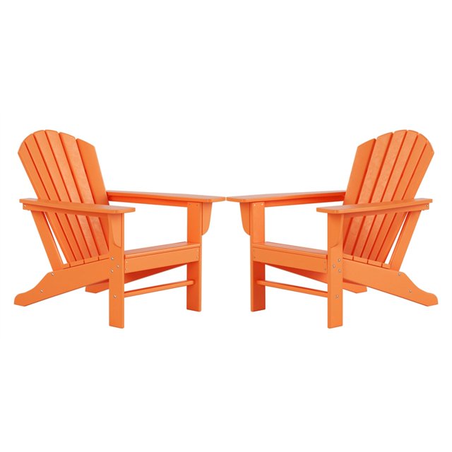 Chaise Adirondack Classique d'Extérieur (Ensemble de 2) en Orange