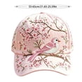 thumbnail image 2 of FUZHIQ Women 3D Embroidered Baseball Cap Wide Brim Adjustable Sun Hat Elegant Decorative Casual Headwear for Daily Wear, 2 of 8