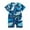 Blue, variant on Odeerbi 6M-5Y Toddler Boys Girls One Piece Athletic Training Swimsuit Summer Beach Surfing Swimsuit Cute Beachwear Fish Print Sunscreen Short Sleeve Rash Guard Swim Jumpsuit