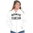 thumbnail image 3 of Mermaid Off Duty Cute Beach Lovers Zip Hoodie Sweatshirt Women Brisco Brands S, 3 of 6