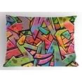 thumbnail image 1 of Colorful Pillow Sham Abstract Grunge Arrows Graffiti Inspired Spray Paint Style Figures Illustration, Decorative Standard Queen Size Printed Pillowcase, 30 X 20 Inches, Multicolor, by Ambesonne, 1 of 2