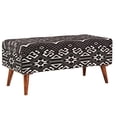 thumbnail image 2 of DeeHome Black and White Upholstered Storage Bench, 2 of 6